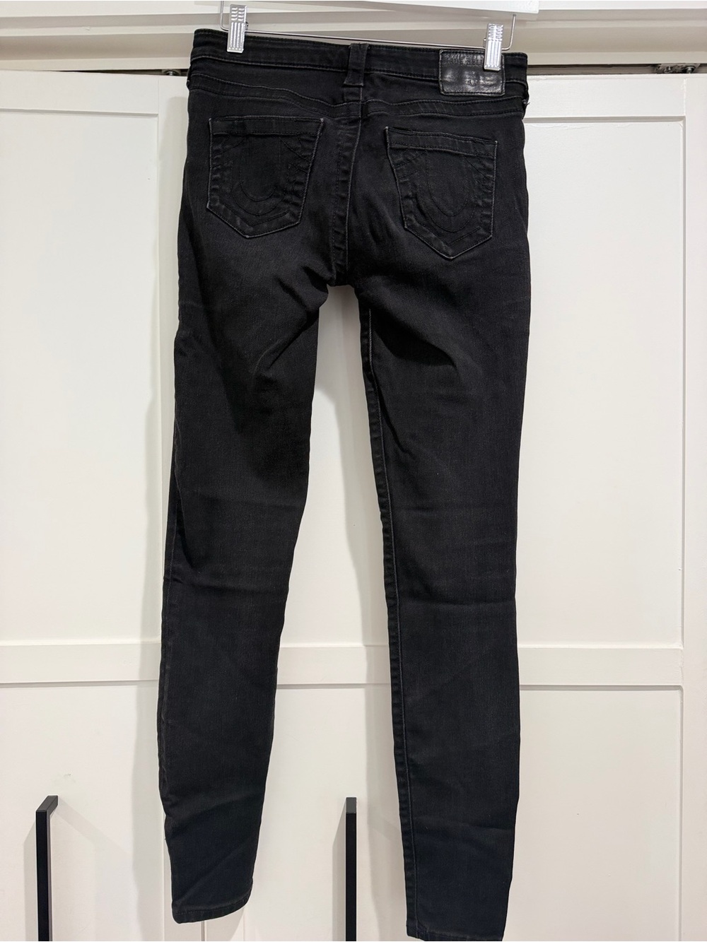 True Religion “Halle” Women's Black Mid-Rise Skinny Stretch Jeans